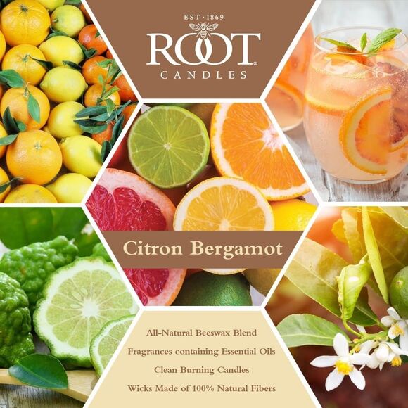 Root 3 Wick Honeycomb Candle, Citron & Bergamot (6313460) Handcrafted Candle - Picture 2 of 6